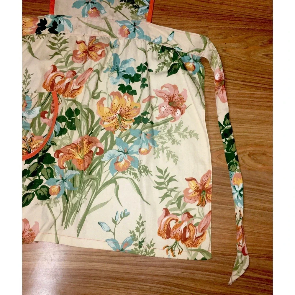 Vintage Handmade Floral Cooking Kitchen Apron Grandmacore‎ Cottagecore Bib Style